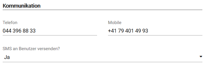 Stammdaten KommDaten Benutzer